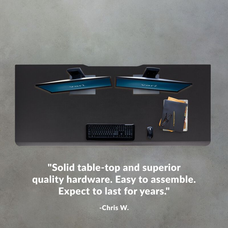 chris w. states solid table top and superior quality hardware easy to assemble expect to last for years  image number null
